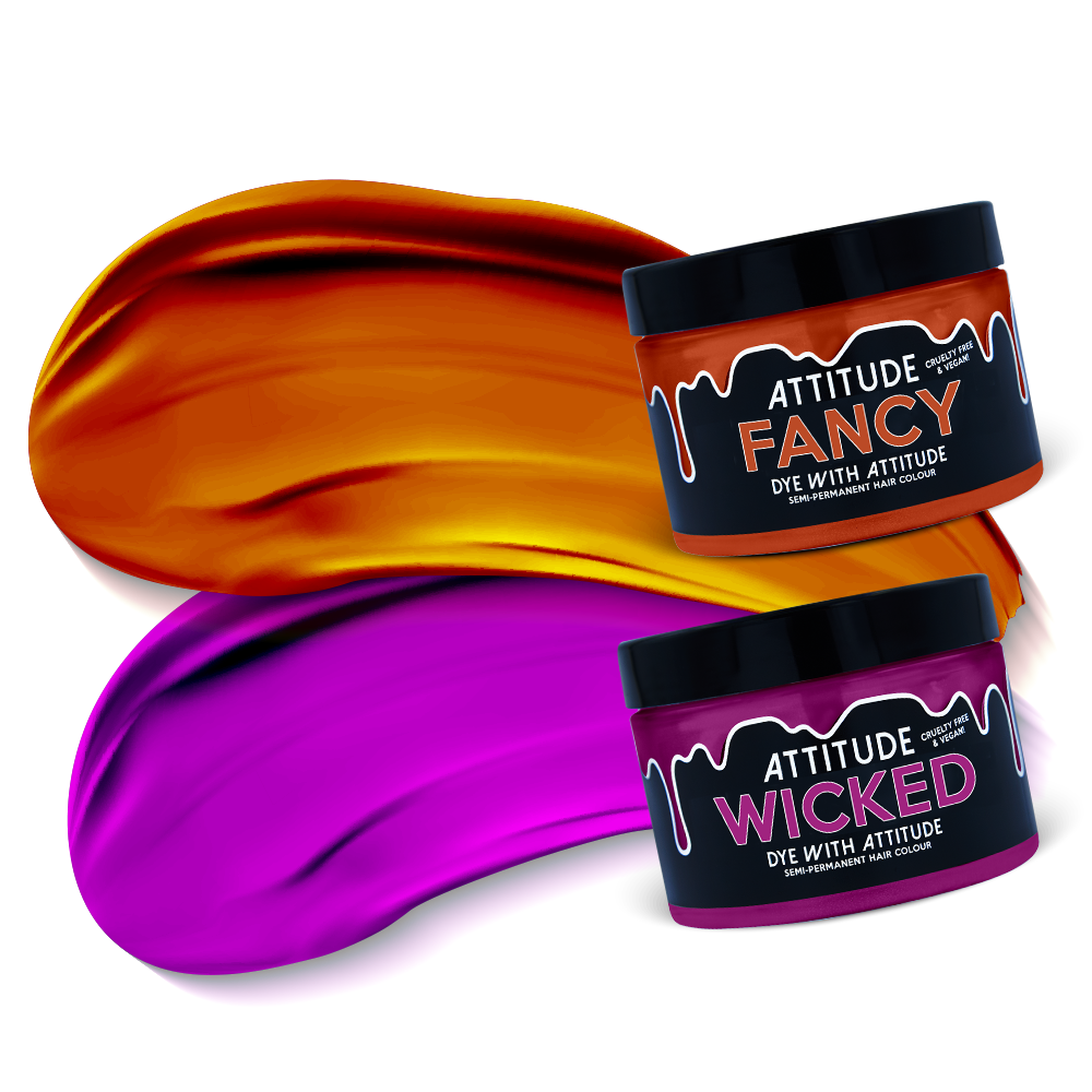 Attitude Hair Dye - SPELLBOUND Halloween Duo Combinaison de teintures capillaires semi-permanentes - Orange/Violet